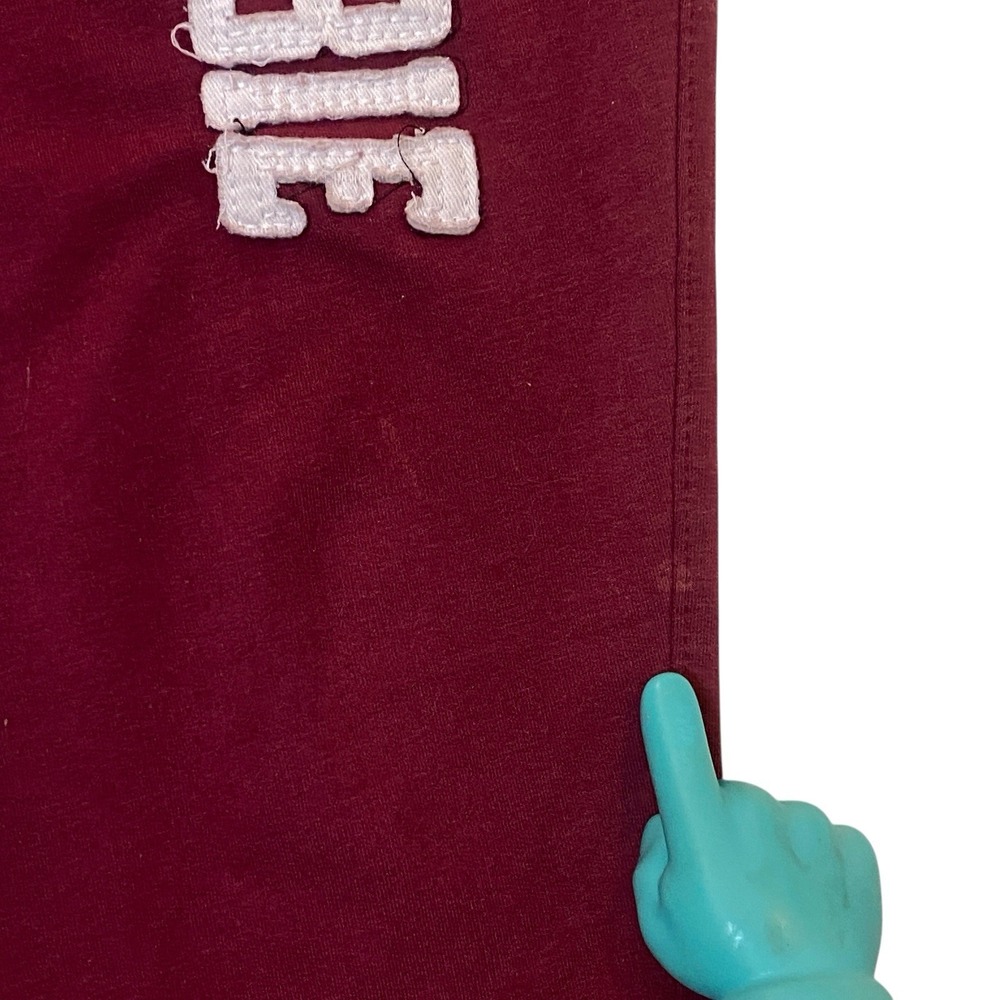 Vintage Abercrombie & Fitch Jogger Sweatpants Womens S Burgundy Sporty Comfy Gym - Picture 6 of 10
